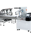 Heavy Duty Plc Powered Pof Shrink Wrap Flow Wrapper For Fizzy Balls And Beverages Featuring A Slick Automatic Feed and No Hassle Manual Adjustments.