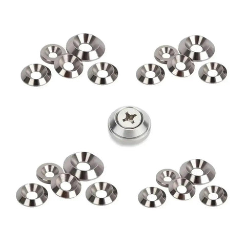 DIY Ready Stainless Steel Conical Gasket Washers Set M3 Through M10, Concave And Convex Tapered Flat Shim Cones, 304 Grade, Countersunk Head, Durable Hardware Spares, 2, 5, 10, 20 Pcs For Home DIY Maintenance, stainless washers around countersunk screw