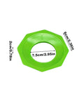 Straight Up Top Tier Bowling Ball Sanding Pad Holder Two Pack Ergonomic Polymer Stand, green with dimensions 7.5cm and 6cm.