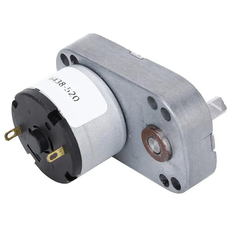 Fafeicy DC Speed Reduction Gear Motor For Electric Valves And Industrial Equipment Repair Micro Inspected Design side view of compact motor with metal casing.