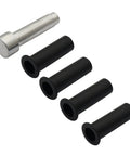 Door Hinge Pin Liners And Bushings Kit For Jeep Wrangler TJ YJ CJ LJ 1986 2006 With Removal Tool Easy Rustproof Replacement To Make Doors Open Smooth Quiet No More Squeaks And Wobble Free DIY Install, black ABS bushings and silver removal tool