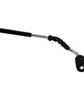 Pro Grade Heavy Duty High Pressure Rubber J Roller With Curved Handle for laminate and veneer glue, side view.