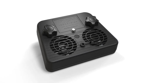 Vortex Kennel And Crate Fan With Dual Speed Operation 120V Or Rechargeable Battery Quiet Ventilation For Pets Easy Attachment