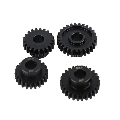 Heavy-Duty 40Cr Steel Pinion Gears Set 8mm 21T 22T 26T 27T Upgrade For 1/5 X-MAXX RC Cars, Buggies, And Trucks, Beefed-Up For Realistic Shifts, High-Performance Transmission, Durable Gear Train, Easy Fit