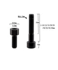 Heavy Duty Titanium Socket Head Bolts M6x1.0x30mm Black Din912 Hex Cap Screws 5 Pack shown with dimensions and details.