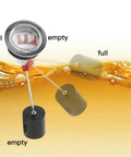 Gas Tank With Fuel Level Gauge Kit Built For Predator 212 And Clone Engines measuring fuel levels with gauge and floats.
