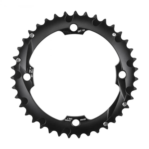 Beefy 39T 7075T6 Aluminum Chainring For 10 Speed Drivetrains GXP Compatible With Black Anodized Finish CNC And Laser Detailing