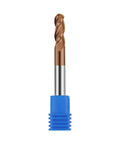 1/4 Inch Ball Nose Solid Carbide End Mill For Aluminum And Non-Ferrous Metals, 37 Degree Helix, 3 Flute, ZRN Coated Milling Bit
