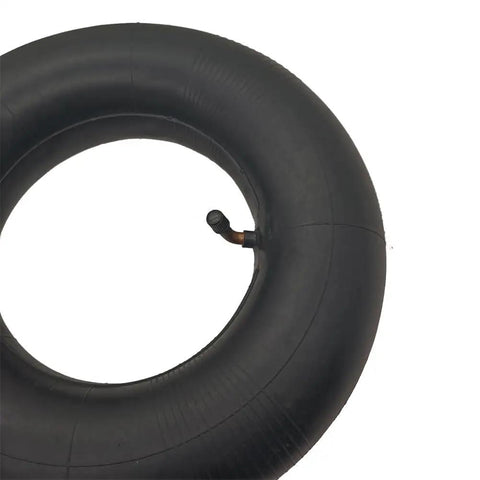 2 Pack 13 By 5.00 By 6 Inch Inner Tubes With TR 87 Bent Valve Stem For Dirt Quads And More, heavy duty rubber tube close-up