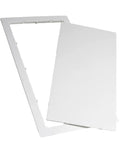Tough As Nails UV Resistant Wall Access Panel 14 By 29 Inches Flush Surface Mount Child Safety Lock Drywall Cover opened view
