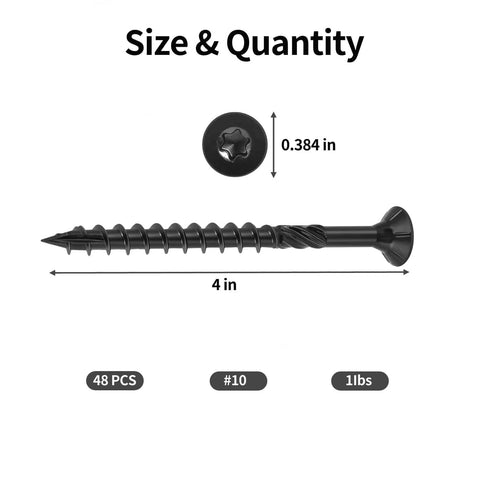 4 Inch Exterior Deck Screws Heavy Duty Exterior Wood Screws With Torx Drive Star Bit Rust Resistant Epoxy Coated Long Outdoor Decking Screws