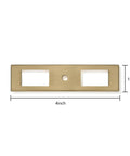 Champagne Bronze 4 Inch Cabinet Knob Pulls 5 Pack Back Panel Solid Backplate with dimensions for kitchen bathroom furniture handles
