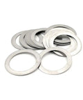 Stainless Steel Flat Washer Set 20 Piece Kit With 1mm Thick Spacers For M16 M17 M18 M19 Axles Nuts Bolts Heavy Duty Shim For DIY Friendly Electrical Connections And Mechanical Projects, stacked washers