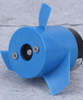Beefy 12Kg Thrust RC Underwater Thruster With 60mm Propeller 6000 RPM, blue casing, close-up view showing mounting screws