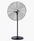 Heavy Duty Industrial Pedestal Fan With Rock Solid Aluminum Blades And Wide Swing Oscillation, 3 Speed High Velocity Floor Standing Unit.