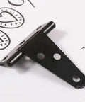 Heavy Duty T Shape Door Hinges Set With Zinc Coating In Iron For Easy Install And Quick Dismantle Six Screw Holes Ideal For Hotels