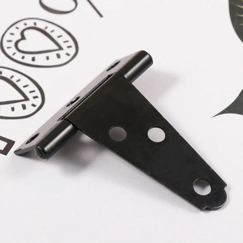 Heavy Duty T Shape Door Hinges Set With Zinc Coating In Iron For Easy Install And Quick Dismantle Six Screw Holes Ideal For Hotels