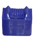 20 Pack 4x4x10 Blue Corner Protector V Shaped Edge Guards For Flatbed With Carrying Case, stacked blue plastic pieces