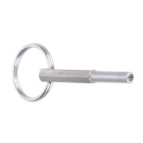 Oval Head Bit Key Stainless Steel Coffee Machine Repair Tool with ring attachment