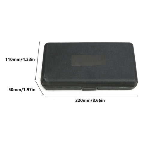 Carrying case for Heavy Duty Handheld Hole Punch Kit For Sheet Metal And More with dimensions 220x110x50mm.