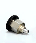 Top Notch Indexing Plunger With Reliable Locating Pin For The Shop Floor M6 Threaded Hardware No Locking Nut Needed Straight Shooter Design, detailed angle view of the plunger.