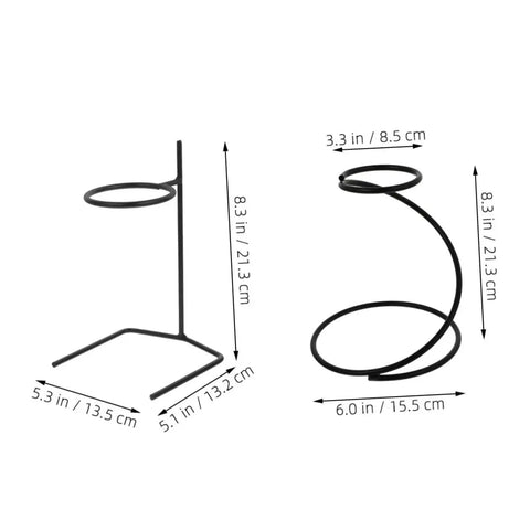 Kick Up Your Morning Brew Game With This Slick Two Piece Coffee Dripper Stand, featuring two black steel racks for pour over setup.