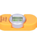 Jauarta Stud Finder with Builtin Level Gauge, Compact Design (Orange) showing magnetic detection feature and level gauge.