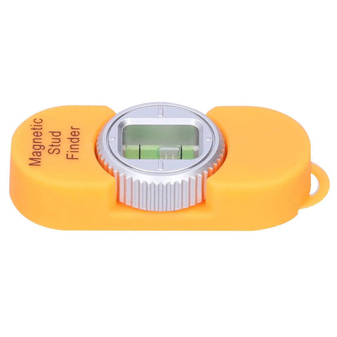 Jauarta Stud Finder with Builtin Level Gauge, Compact Design (Orange) showing magnetic detection feature and level gauge.