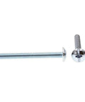 Premium Zinc Plated Steel Machine Screws With Truss Head And Slotted Phillips Combo Drive 8 32 By 1 5 8 Inch Length Pack Of 75 shown with silver finish.