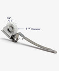 Heavy Duty Gliding Screen Door Roller Assembly With Upper And Lower Slick Replacement Wheels For Patio Slider Tracks featuring a nylon wheel and metal bracket.