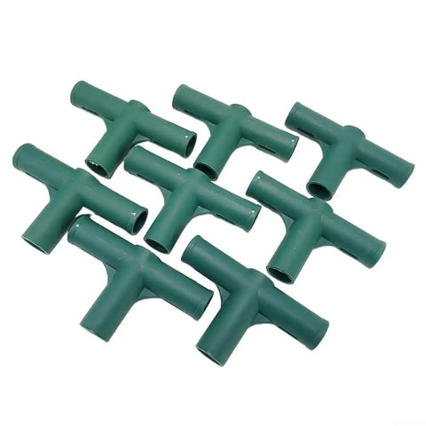 Heavy Duty Tough As Nails Plastic Joint Connectors For 19mm PVC Pipe Garden Frames And Cold Frames Green 8 Pack Plant Support Fittings For Sturdy Outdoor Structures And Vines