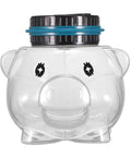 Smart Digital Piggy Bank For Kids And Adults, clear pig shaped money jar with LCD counter, front view