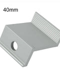 40mm 10 Pack Aluminum Alloy End Clamps For Solar Panel PV Mounting Brackets Fits 30mm 32mm 35mm 40mm Frame Heights Silver Finish