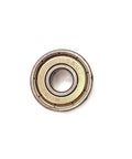 Top view of 608-ZZ deep groove ball bearing, 8x22x7 mm, double metal shields.