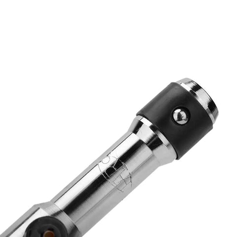 Close-up of Pro Grade Flex Shaft Rotary Tool Kit with Quick Change Handpiece, metal construction, for flexible shaft machines.
