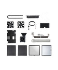 Next Level 3D Printer Upgrade Kit For P1P To P1S Smooth Operator Conversion Assembly part components arranged for upgrades.