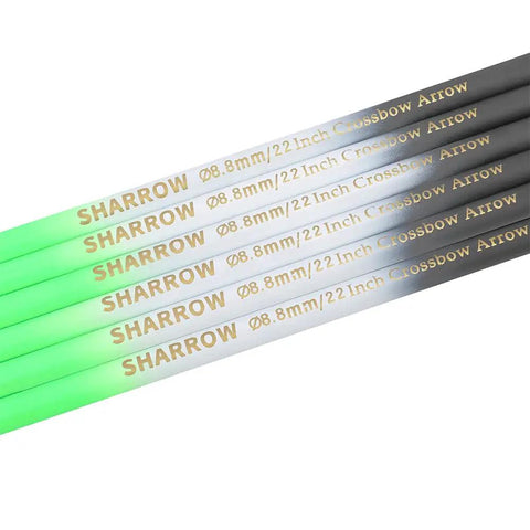 Carbon Crossbow Bolts Set 16 17 18 20 22 Inch Bare Shaft Arrows With Aluminum Insert 8.8mm OD 7.6mm ID For DIY Arrows Crossbow Hunting