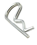 Close-up of R Shaped Spring Cotter Pins Kit 5 Pack M5x100mm Stainless Steel 304 Hairpin Clips For Hitch Pin Lock System Anti Rust Reusable