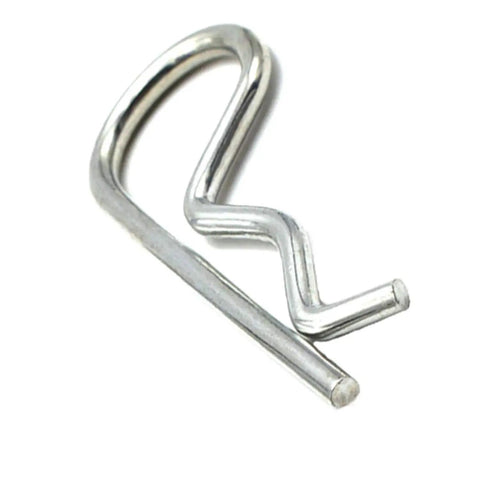 Close-up of R Shaped Spring Cotter Pins Kit 5 Pack M5x100mm Stainless Steel 304 Hairpin Clips For Hitch Pin Lock System Anti Rust Reusable