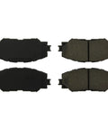 Centric C-Tek ceramic front brake pad set, 4 pads, black backing plates