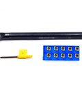 Three Quarters Inch By Ten Inch Solid Carbide Indexable Boring Bar With Ten Carbide Inserts For Right Hand Turning Heavy Duty Tool