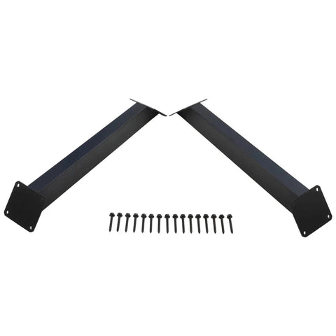Heavy Duty Steel 45 Degree Angle Support Brackets 2 Pack With Screws For Pergola Gazebo Tree House Patio DIY Wood Structures Black Finish Built Tough Outdoor Hardware
