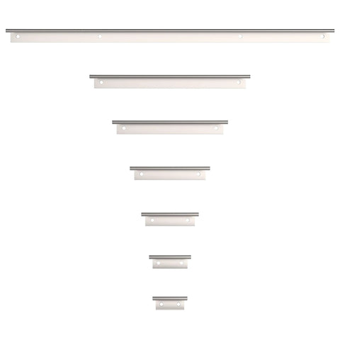 Lincoln Collection 1 5 16 Inch Center To Center Stainless Steel Modern Cabinet And Drawer Edge Pull Handle in various sizes