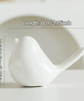 Ceramic Bird Toilet Bolt Covers Set Of Two Decorative Floor Caps hide rusty screws for bathroom upgrade, white ceramic bird, 3.15 inch length.