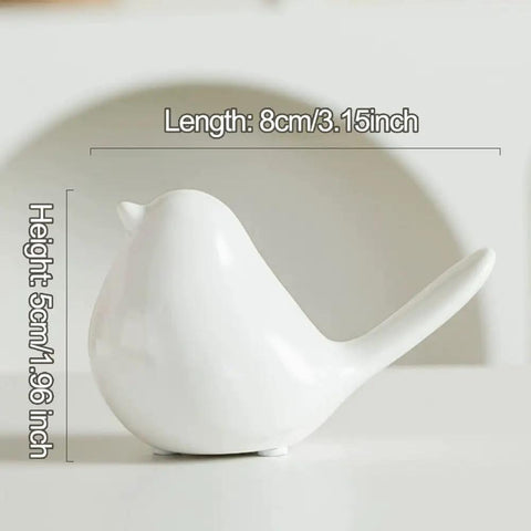 Ceramic Bird Toilet Bolt Covers Set Of Two Decorative Floor Caps hide rusty screws for bathroom upgrade, white ceramic bird, 3.15 inch length.