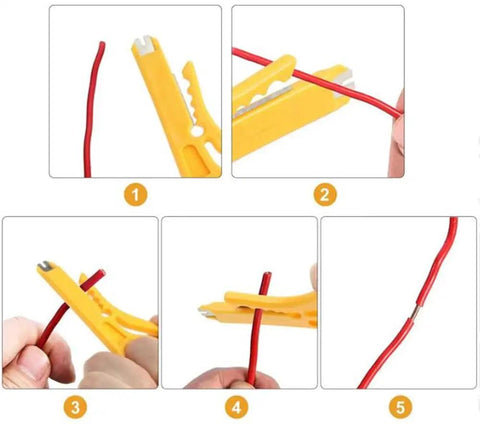 Demonstration of Three Pack Handy Network Wire Stripper Punch Down Cutter For RJ45 Cat5 Cat5e Cat6 Data Cables And Telephone Cables