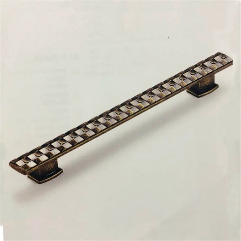 European Style Glass Door Knob Handle For Wood And Glass Doors Surface Mounted Long Barn Pull Antique Solid Finish
