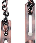 Heavy Duty Stainless Steel Door Chain Lock With Two Inch Ventilation Gap, solid design in bronze finish for secure use.