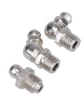45 Piece Grease Fitting Kit With Angle And Straight Fittings For Bearings And Marine Use Pro Grade Steel Construction Silver