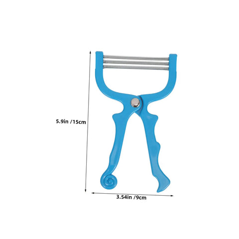 Four Piece Manual Facial Hair Remover Kit For Women With Portable Spring Epilator And Stainless Steel Coils For Chin And Neck Hair Removal Precision Threading Tool For Everyday At Home Grooming No Fuss Quick Touchups, 5.9in blue